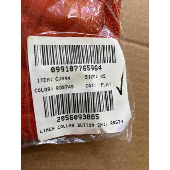 J CREW Collar Button Sweater XS NEW Cardigan Linen Poppy Orange Red CJ444 J.Crew - Picture 4 of 5